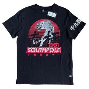 Southpole Y2K 1991 Tiger Men's Graphic Short Sleeve Crew Neck T-Shirt NWT Sz L